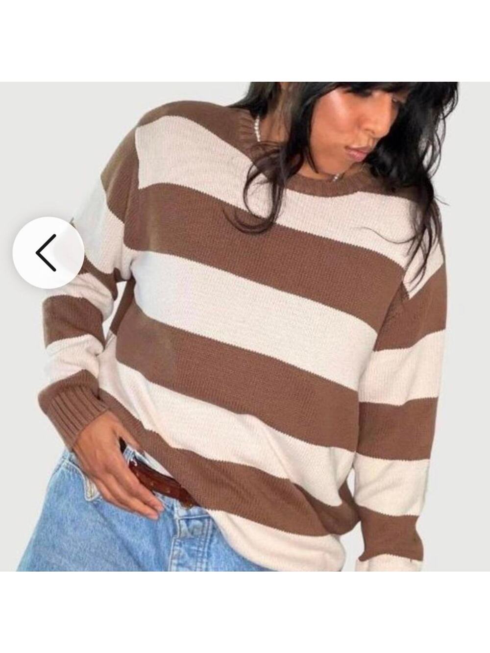 Brandy melville brown and white